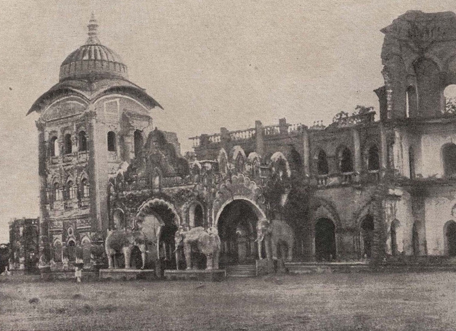 The heritage Ram Bagh Palace within the walled Darbhanga Raj fort