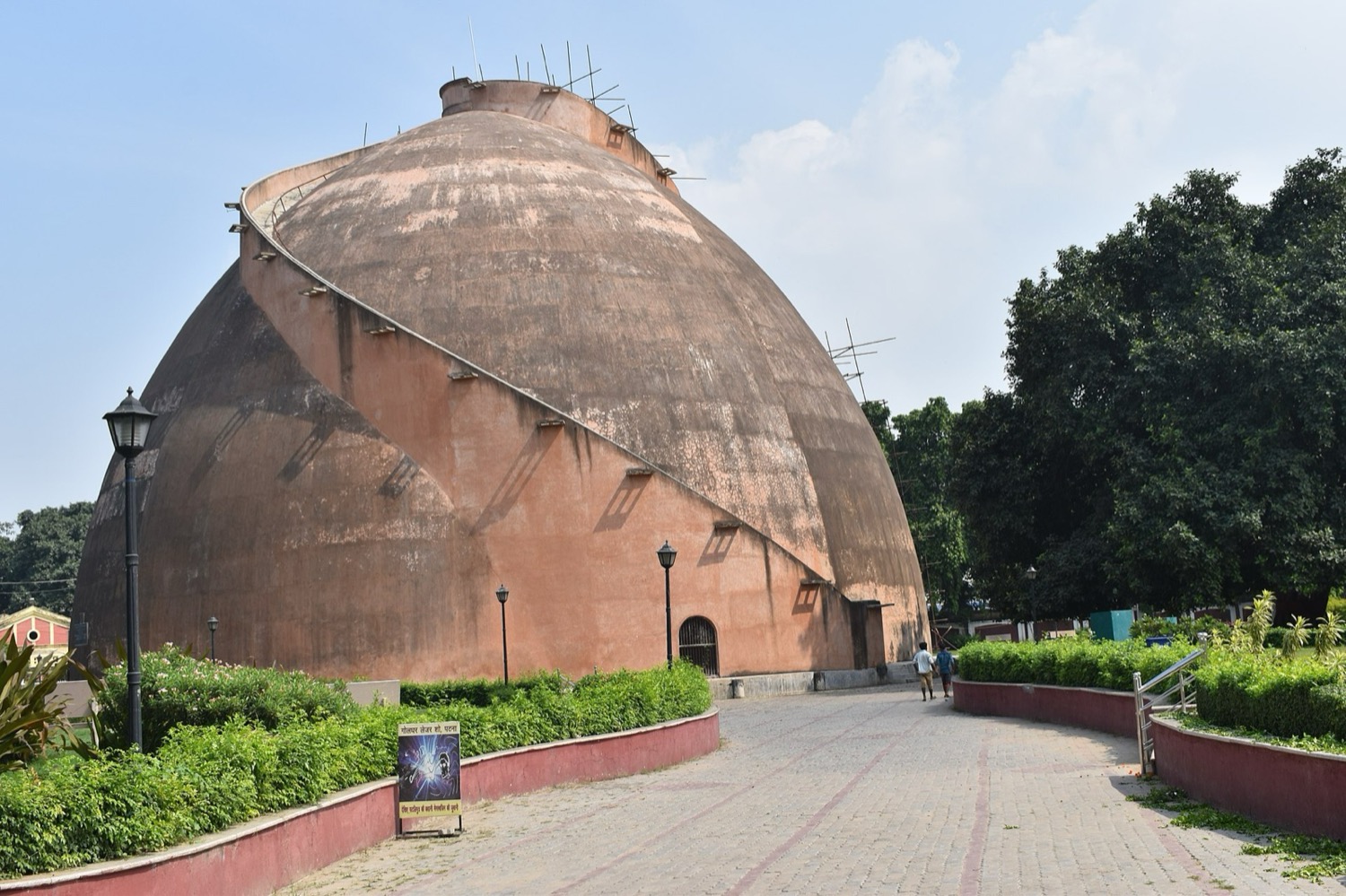 The dome-shaped Golghar granary with its spiral staircase in Patna