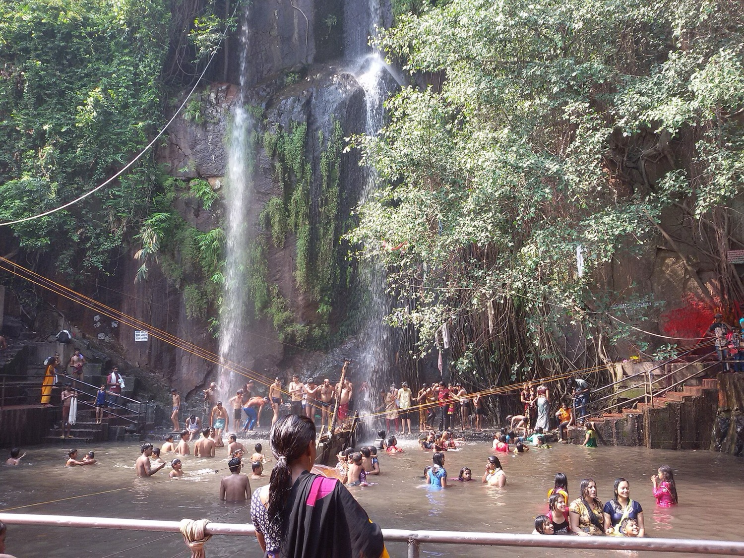Kakolat Waterfall cascading into a natural pool amid the Ektara hills of Nawada