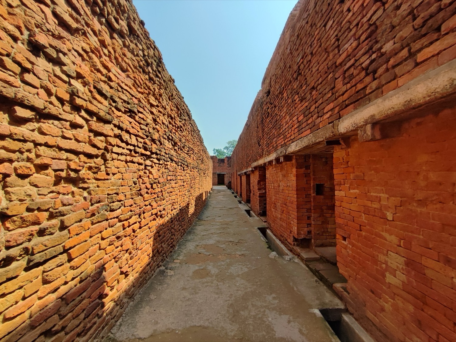 Red-brick monastery and stupa ruins of ancient Nalanda University