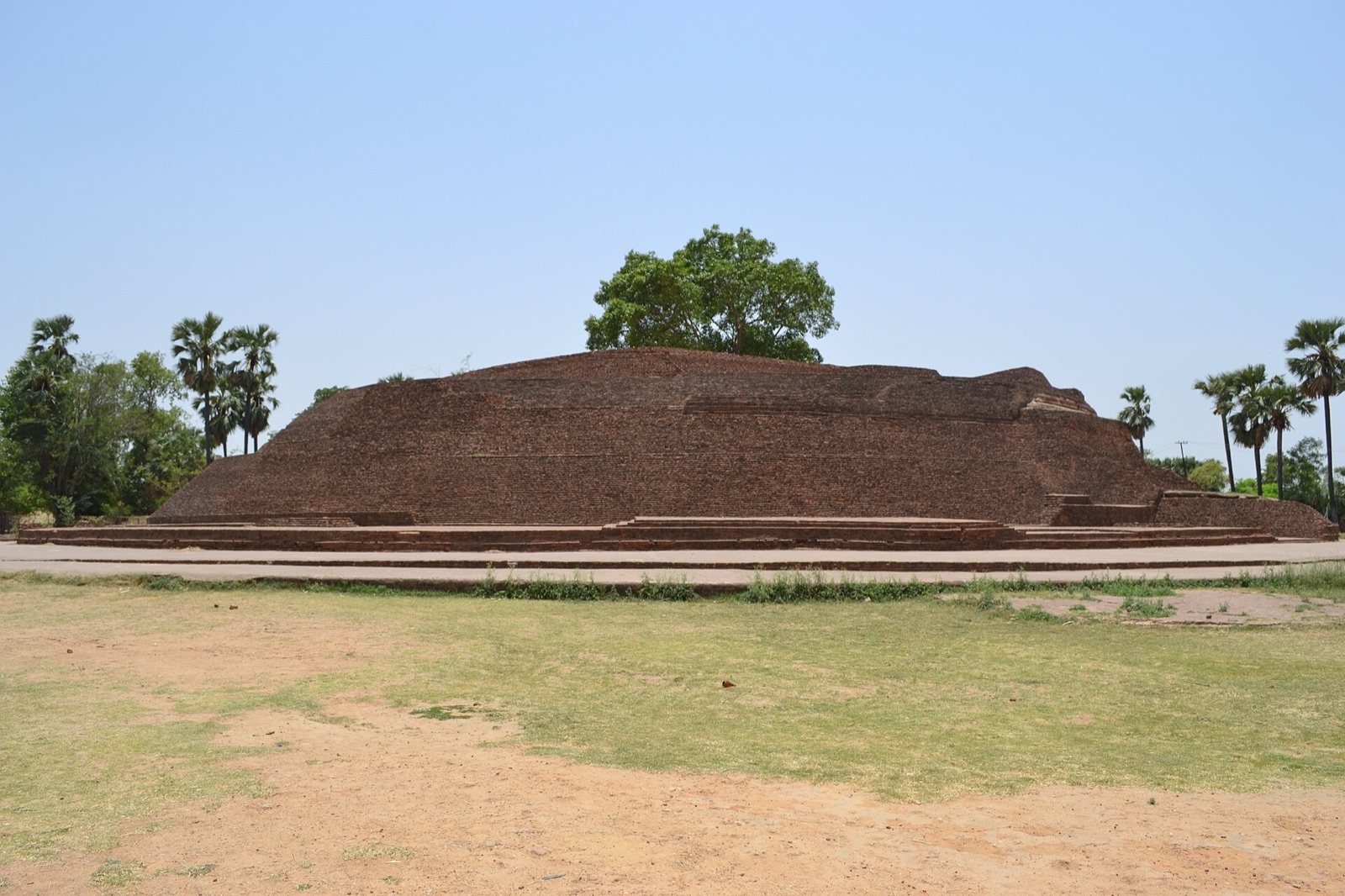 Large circular brick Sujata Stupa in Bakraur village near Bodh Gaya
