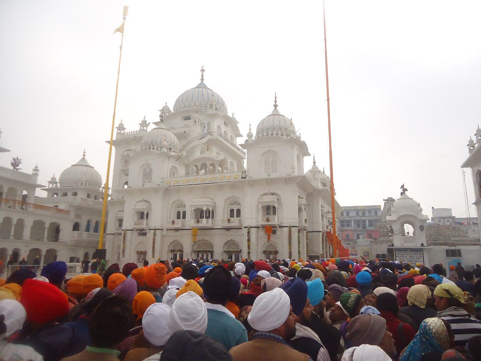 The white domed Gurudwara of Takht Sri Patna Sahib in Patna City